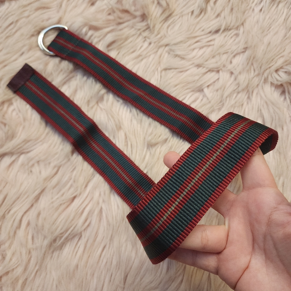Barney's New York belt striped double d-ring web adjustable - Picture 5 of 8